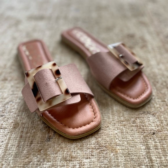 CCOCCI Suzie tortoise shell sandals in Blush - Picture 2 of 9